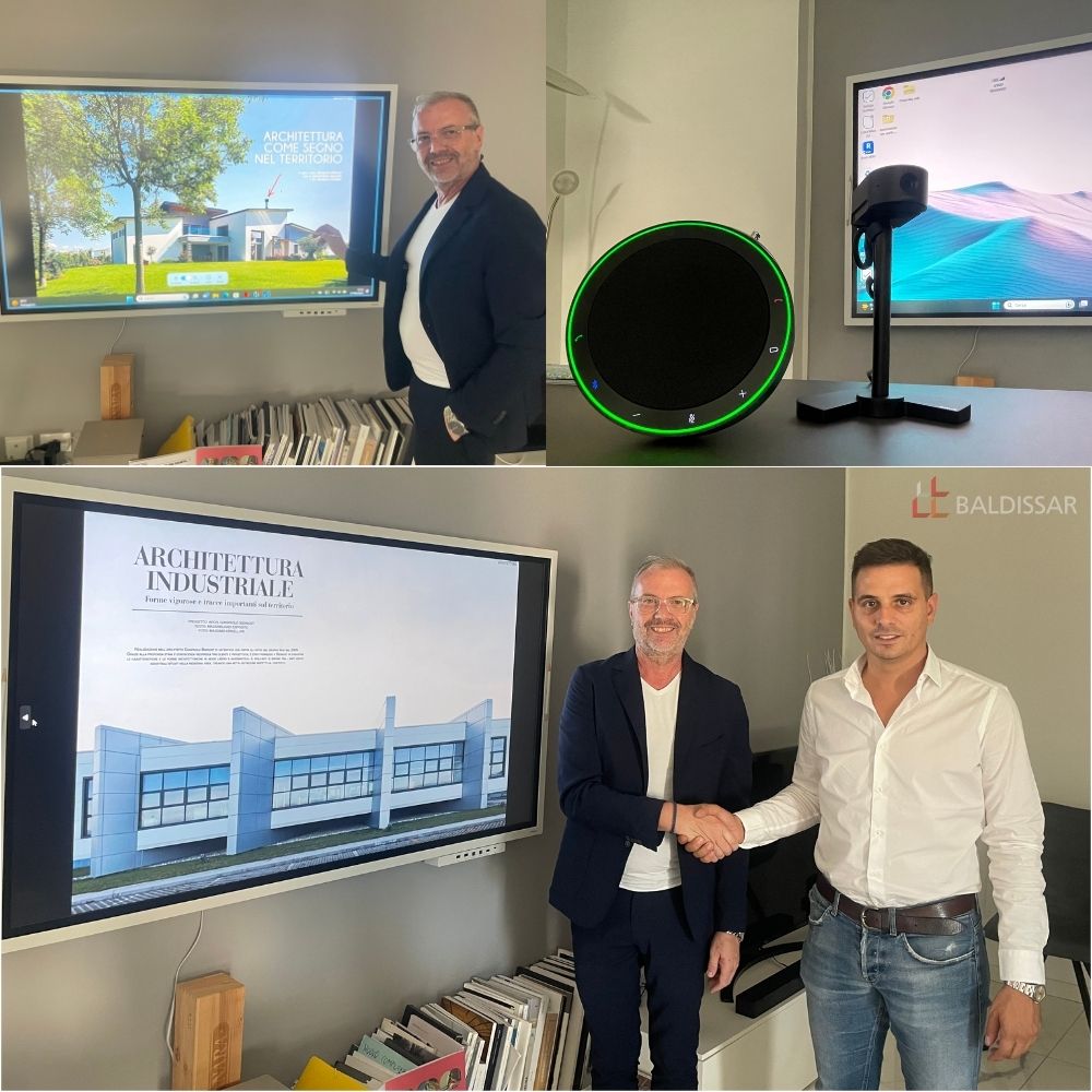 Baldissar lavagna interattiva samsung videoconferenza studio architetto bidinost pordenone 3